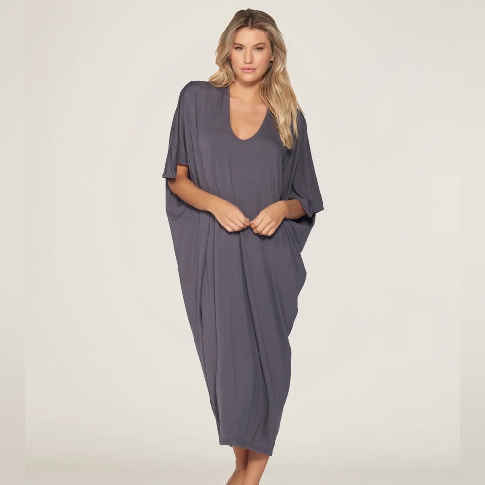 Barefoot Dreams Luxe Milk Jersey Caftan Dress